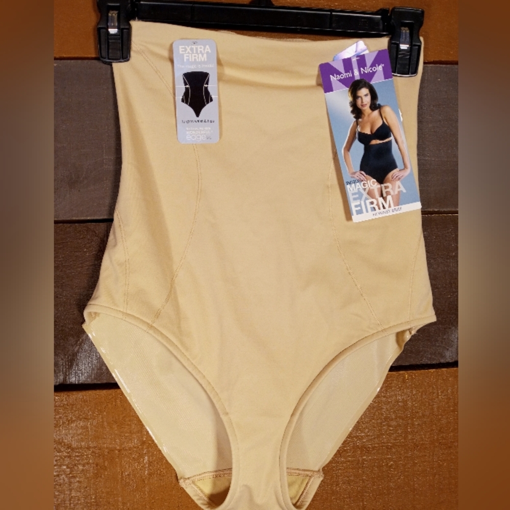 NWT XL Naomi & Nicole Nude Extra Firm High Waist Brief Shaper